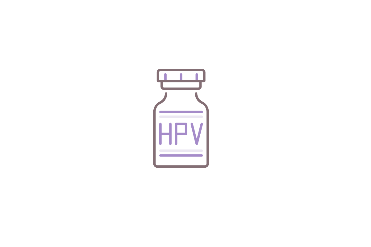 Health worker preparing HPV vaccine dose